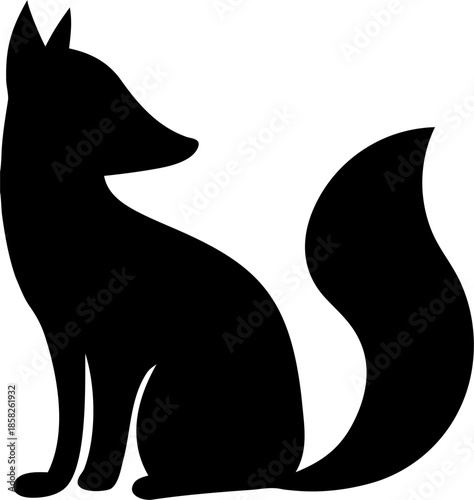 Fox Silhouette Vector – Wild Animal Minimal Illustration