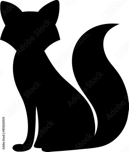 Fox Silhouette Vector – Wild Animal Minimal Illustration