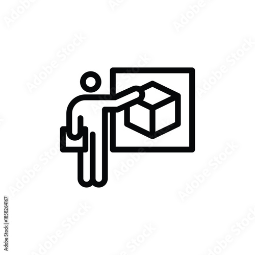 product presentation outline icon vector design good for web or mobile app