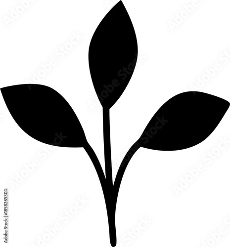 Meadow Wild Plants Silhouette for Floral Nature Design