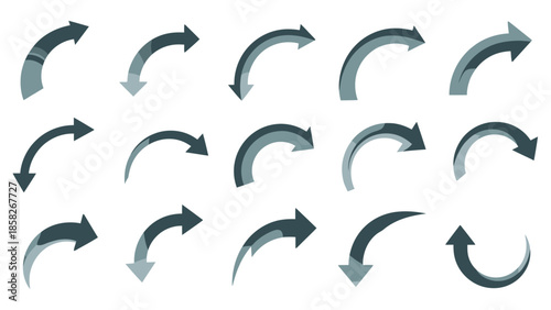 Modern Minimalist Arrow and Navigation Icon Set