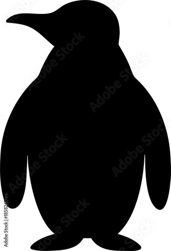 Penguin Silhouette Vector – Antarctic Bird Minimal Illustration