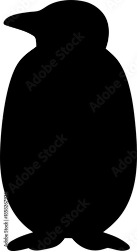 Penguin Silhouette Vector – Antarctic Bird Minimal Illustration