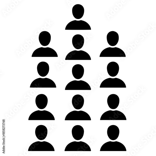 Business hierarchy pyramid vector icon