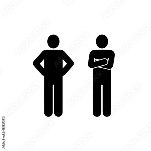 Two standing human silhouette icons.