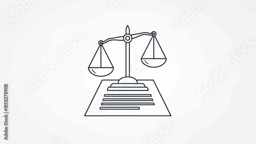 Scales of Justice Symbolizing Law and Legal Decisions.
