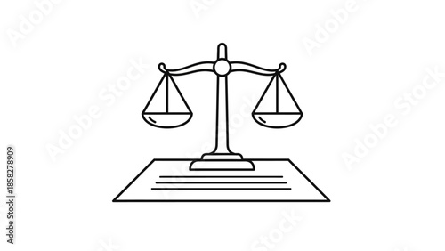 Scales of Justice Symbol Representing Law and Fairness.
