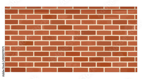 Red brick wall with white mortar