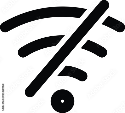 No wifi signal connection disconnected icon