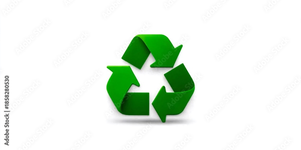 Obraz premium Green recycling symbol showing environmental protection and sustainability