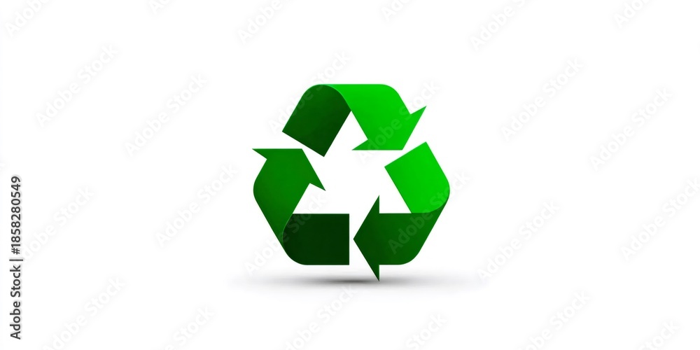 Obraz premium Green recycling symbol showing environmental sustainability and conservation