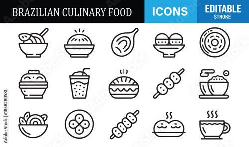 Brazilian cuisine and traditional food icons