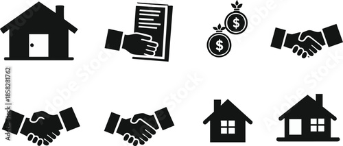 House icon set vector illustration design symbol button concept web art 3D