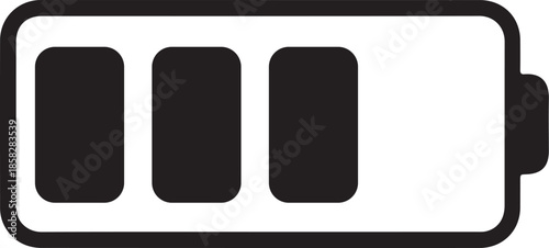 Battery icon displaying a partial charge level with vibrant green and yellow indicators