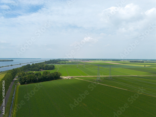 Ketelmeer between reclaimed land of Flevoland and Noord oostpolder