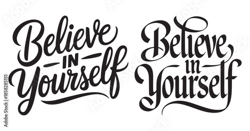 You are stronger than you think decorative ribbon typography design