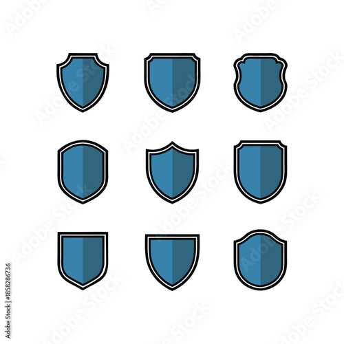 Shield Badge Icon Set