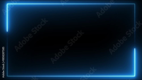 Neon light effect frame animated motion graphic background video