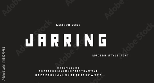Modern Bold Font. Regular Italic Number Typography urban style alphabet fonts for fashion, sport, technology, digital, movie, logo design, vector illustration