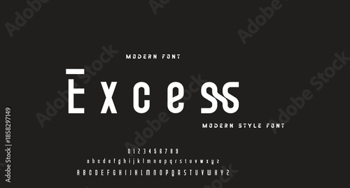 Abstract modern urban alphabet fonts. Typography sport, technology, fashion, digital, future creative logo font. vector illustration
