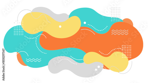 Modern abstract vector background with dynamic shapes and vibrant colors creating an abstract design