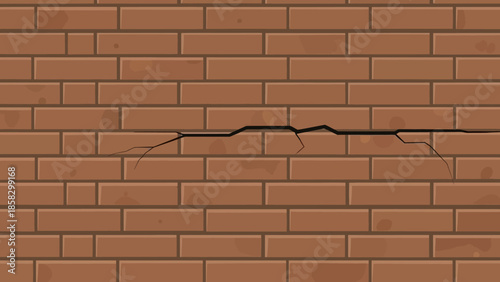 Cracked Brick Wall Texture A Detailed Close-Up of Damage and Imperfection