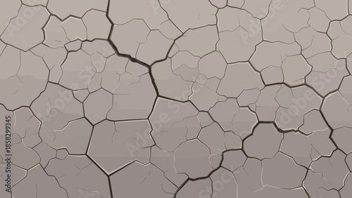 Abstract cracked ground texture, depicting dryness and desolation in a stylized illustration