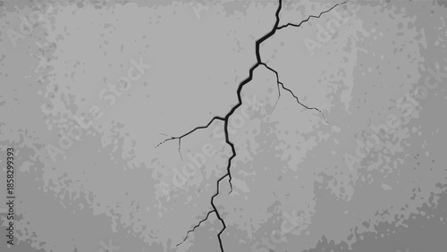 Dramatic Cracks A Black and White Close-Up Revealing Detailed Fractures and Textural Imperfections