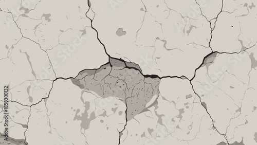 Cracked and damaged wall texture, illustrating age, decay, and the passage of time, grunge aesthetic