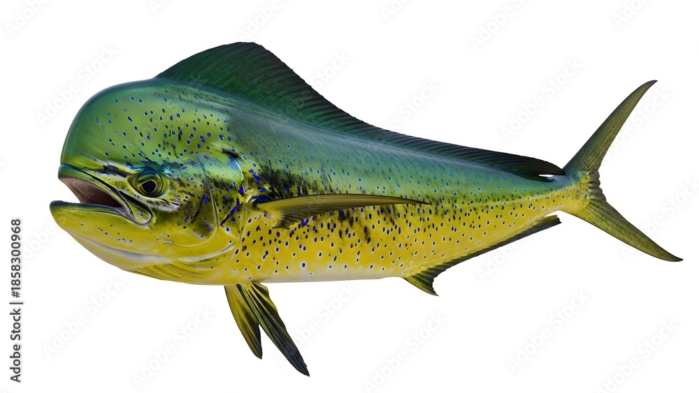 Naklejka premium Vibrant fish isolated on white background for commercial use