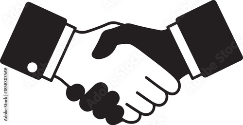 Business partnership handshake agreement