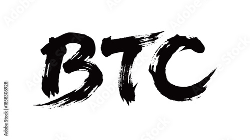 BTC矢量书法手写毛笔字
