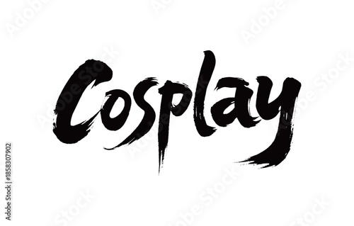 cosplay矢量书法手写毛笔字

