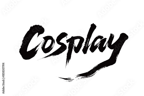cosplay矢量书法手写毛笔字
