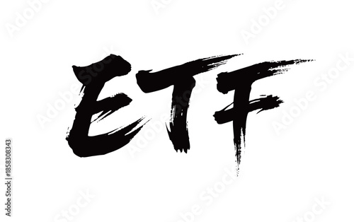 ETF矢量书法手写毛笔字
