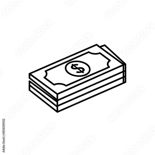 Stack of Cash Money Bills Cash Currency for Financial Success