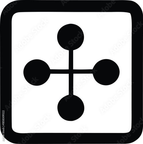 Central node with connections Vector