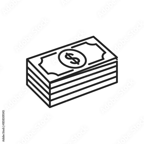 Stack of Currency Bills for Financial and Banking Concepts in Stock Photography