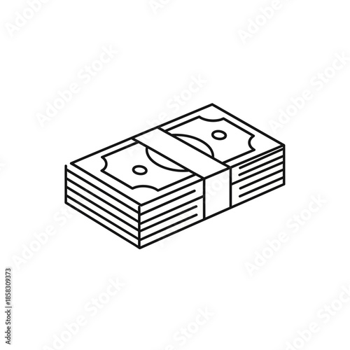 Stack of Currency Bills for Financial Success and Wealth Management