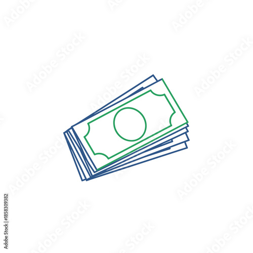 Stack of Cash Money Bills for Financial Success and Wealth Concept