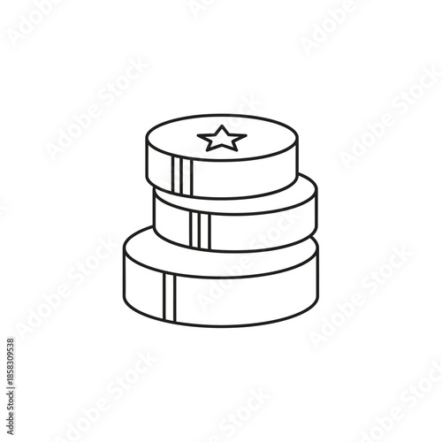 Stack of Coins with Star Symbol for Financial Growth and Investment Concept