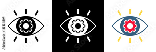 Vision Icon Set Glyph vector Illustration 