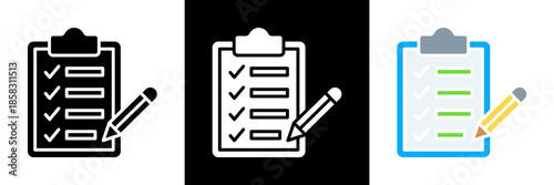 Task Icon Set Glyph vector Illustration 