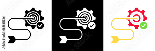 Target Icon Set Glyph vector Illustration 