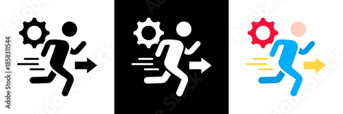 Action Icon Set Glyph vector Illustration 