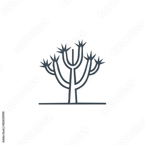 Minimalist bare tree illustration against a solid background