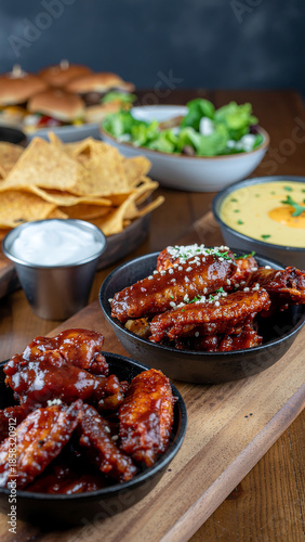 Spicy wings & Nachos