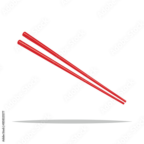 Red Chopsticks Pair for Asian Cuisine Eating Utensils, Disposable Chopsticks, Food Sticks, Chinese Food Tool