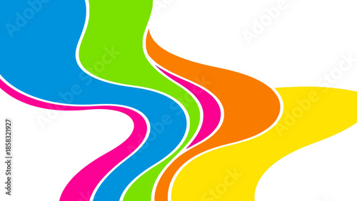 Vibrant abstract illustration featuring colorful wavy lines and dfgd eps design elements in a modern digital art style