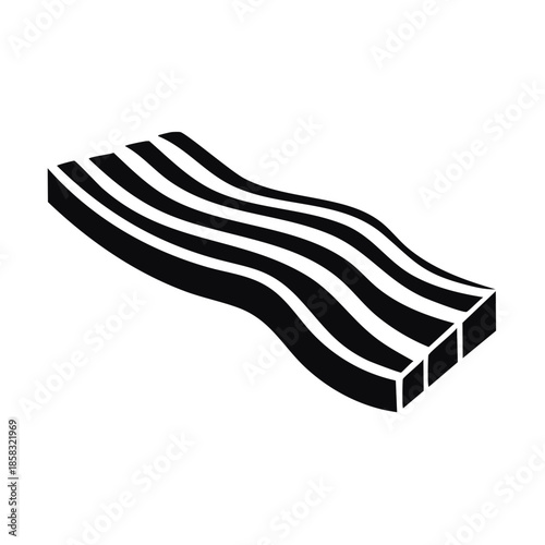 Smoked Bacon Slice, Grilled Strip, Delicious Breakfast Meat, Pork Belly Rashers